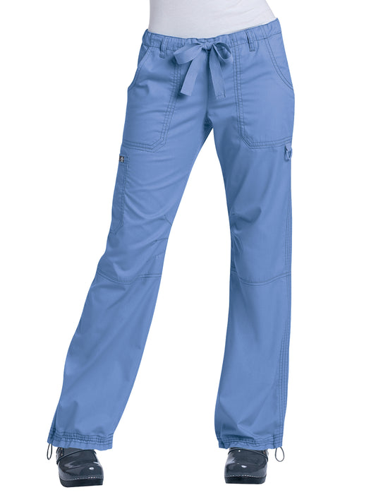 Women's 7-Pocket Adjustable Drawstring Lindsey Cargo Pant - 701 - True Ceil
