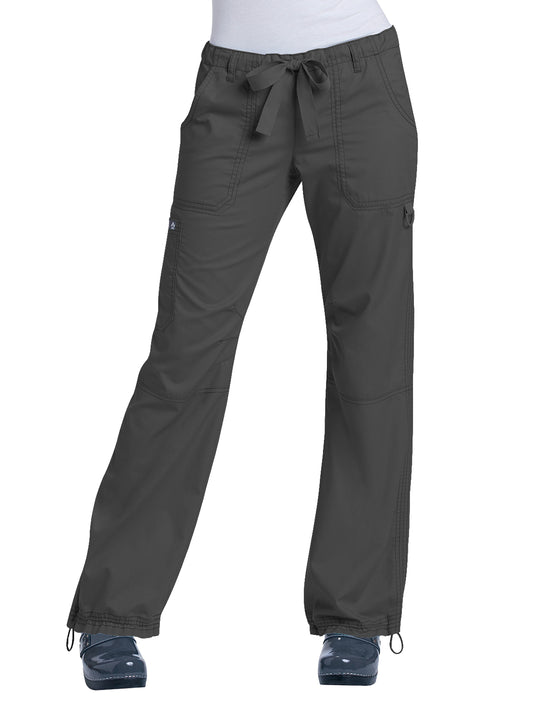 Women's 7-Pocket Adjustable Drawstring Lindsey Cargo Pant - 701 - Charcoal