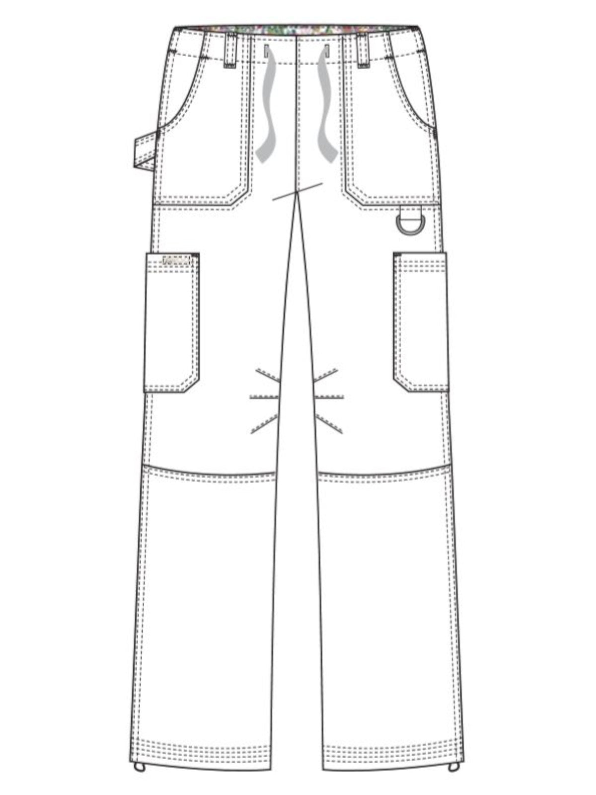 Women's 7-Pocket Adjustable Drawstring Lindsey Cargo Pant - 701 - White