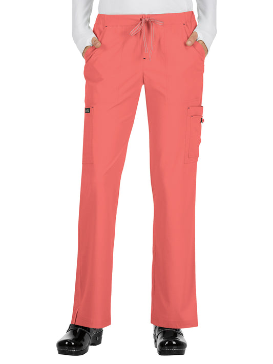 Women's 8-Pocket Stretch Cargo Holly Pant - 731 - Coral
