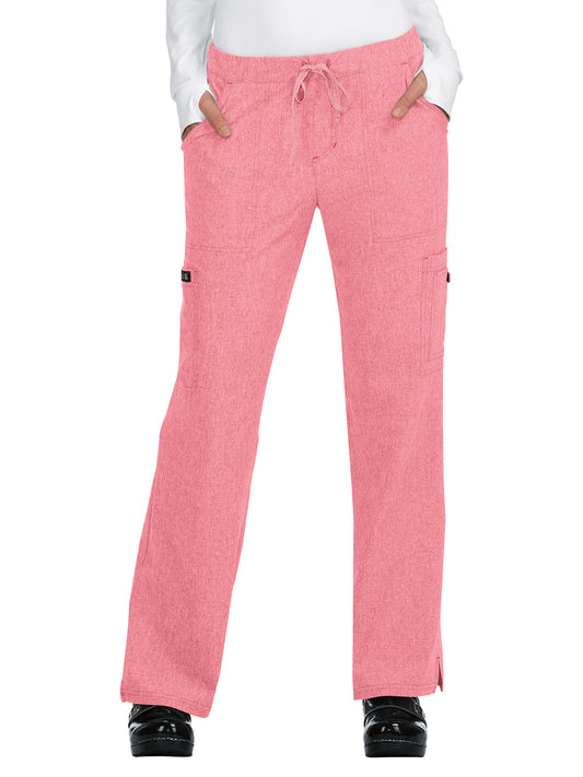 Women's 8-Pocket Stretch Cargo Holly Pant - 731 - Heather Soft Pink