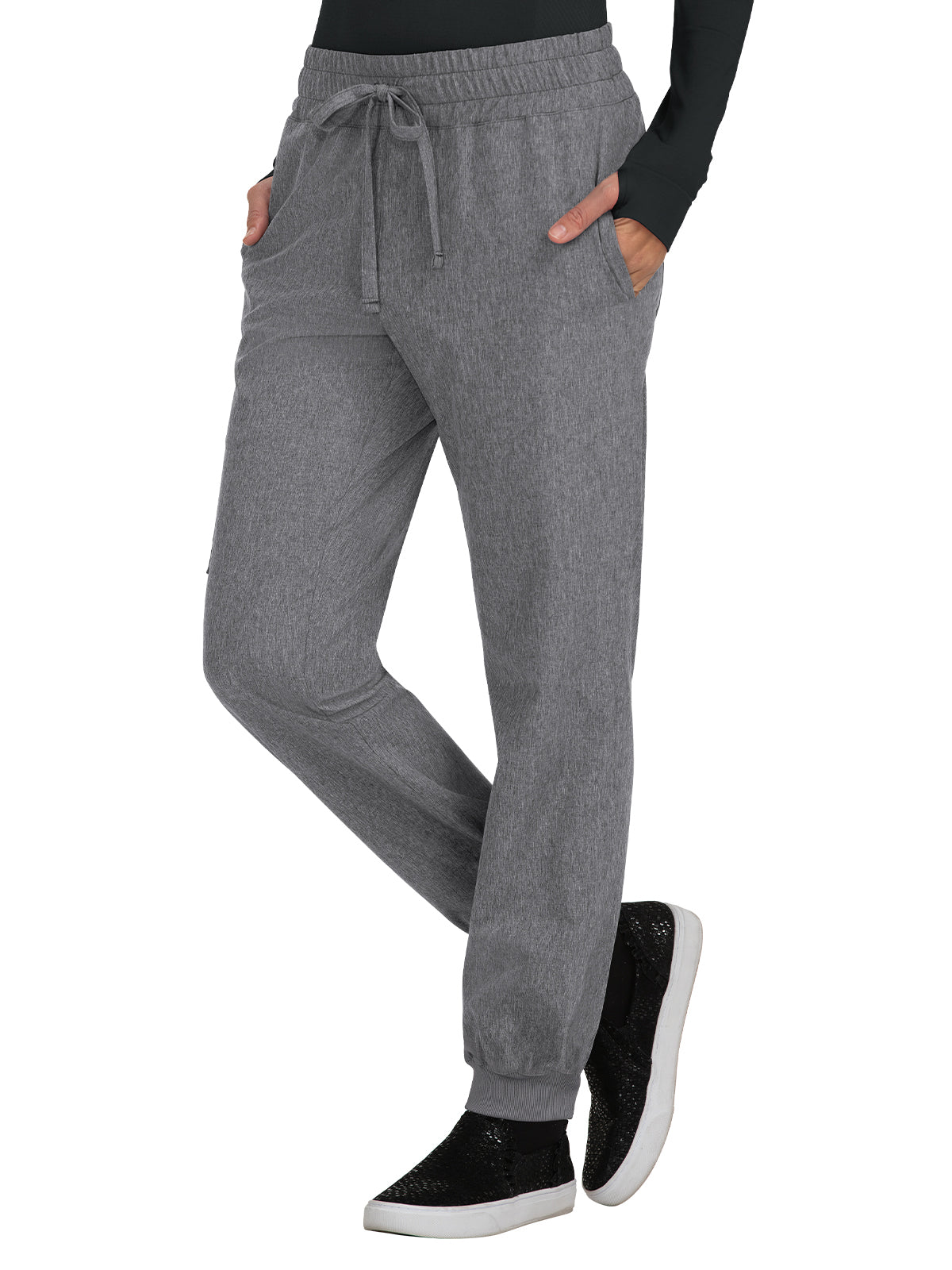Women's 5-Pocket Stretch Jogger Gemma Pant - 741 - Heather Grey