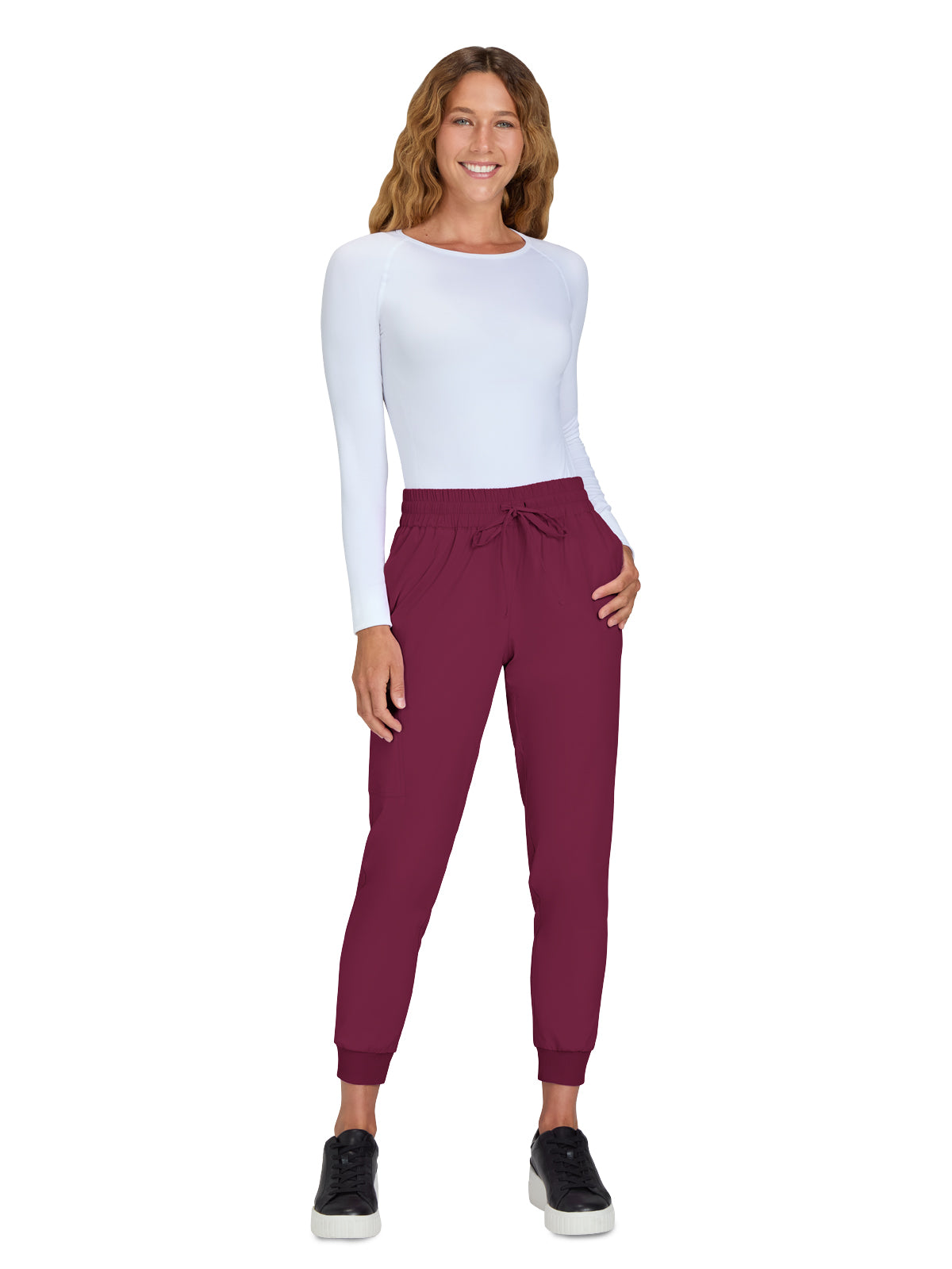 Women's 5-Pocket Stretch Jogger Gemma Pant - 741 - Wine