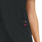 Women's 3-Pocket Snap-Button Placket V-Neck Freesia Top - B101 - Black