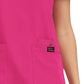 Women's 3-Pocket Snap-Button Placket V-Neck Freesia Top - B101 - Flamingo