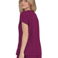Women's 3-Pocket Snap-Button Placket V-Neck Freesia Top - B101 - Raspberry