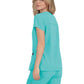 Women's 3-Pocket Snap-Button Placket V-Neck Freesia Top - B101 - Fresh Mint