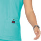Women's 3-Pocket Snap-Button Placket V-Neck Freesia Top - B101 - Fresh Mint