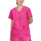 Women's 3-Pocket Striped Trim Kennedia Top - B128 - Flamingo