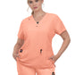 Women's 3-Pocket Striped Trim Kennedia Top - B128 - Peach