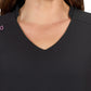 Women's 2-Pocket Ruffle Sleeve and Ruffle Collar Clary Top - B131 - Black