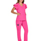 Women's 2-Pocket Ruffle Sleeve and Ruffle Collar Clary Top - B131 - Flamingo