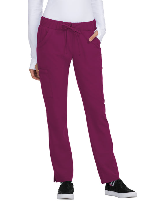 Women's 6-Pocket Slim Fit Buttercup Pant - B700 - Raspberry