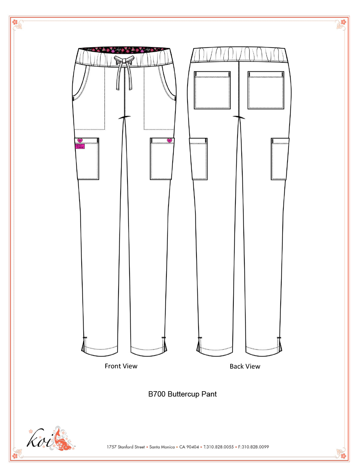 Women's 6-Pocket Slim Fit Buttercup Pant - B700 - Raspberry