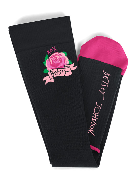 Women's 15-20 mmhg Compression Socks, 2 pairs - BA179 - Leopard Flora