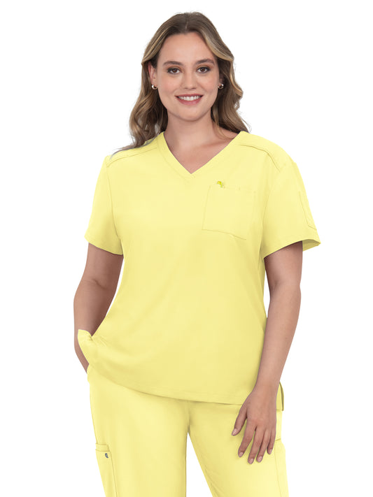 Women's 2-Pocket V-Neck Tuck-In Aura Top - C100 - Electric Daisy