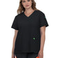 Women's 3-Pocket V-Neck Cardi Top - C101 - Black