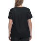 Women's 3-Pocket V-Neck Cardi Top - C101 - Black