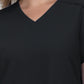 Women's 3-Pocket V-Neck Cardi Top - C101 - Black