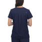 Women's 3-Pocket V-Neck Cardi Top - C101 - Navy