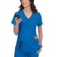 Women's 3-Pocket V-Neck Cardi Top - C101 - Royal Blue