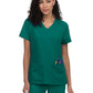 Women's 3-Pocket V-Neck Cardi Top - C101 - Hunter