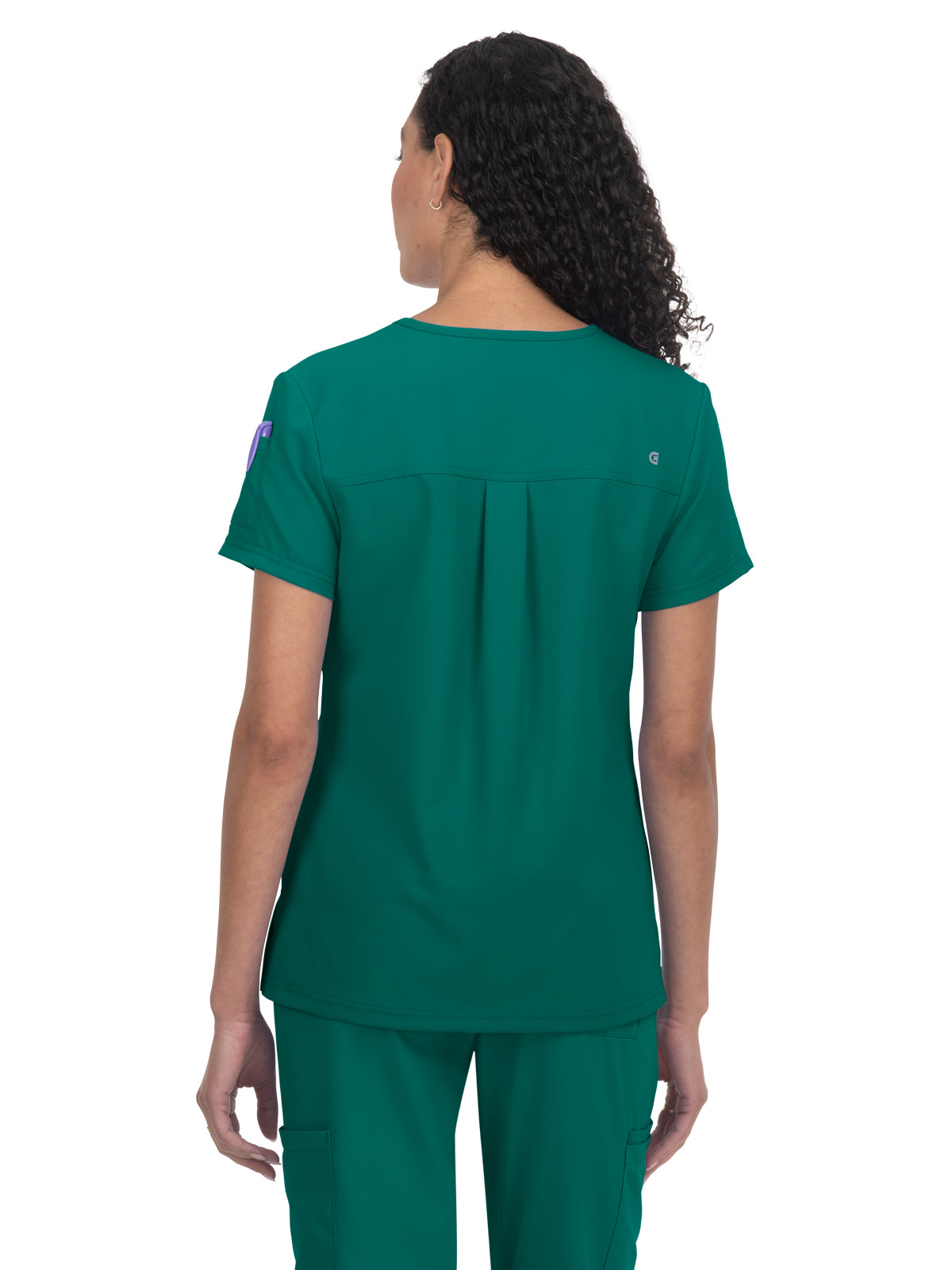 Women's 3-Pocket V-Neck Cardi Top - C101 - Hunter