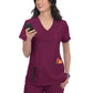 Women's 3-Pocket V-Neck Cardi Top - C101 - Wine