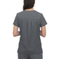 Women's 3-Pocket V-Neck Cardi Top - C101 - Pewter