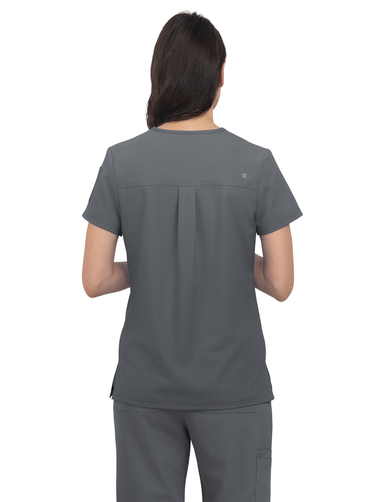 Women's 3-Pocket V-Neck Cardi Top - C101 - Pewter