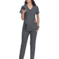 Women's 3-Pocket V-Neck Cardi Top - C101 - Pewter