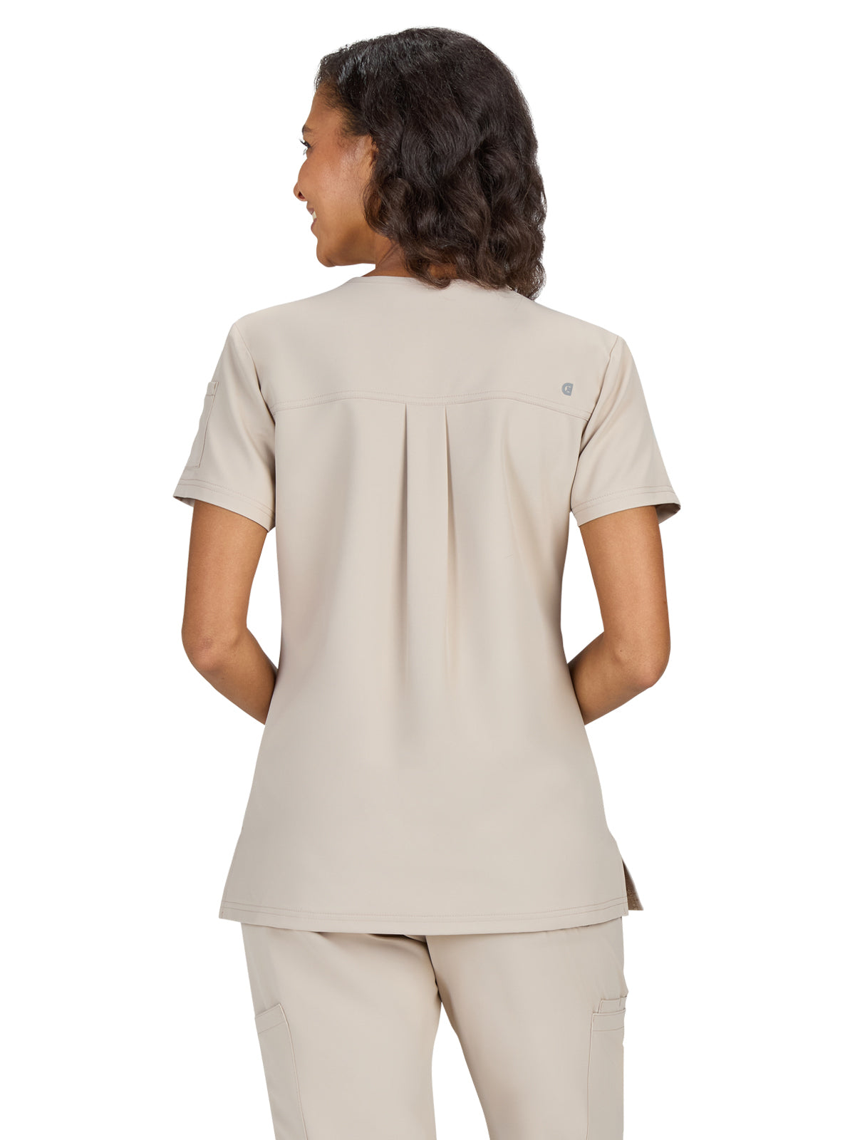 Women's 3-Pocket V-Neck Cardi Top - C101 - Khaki