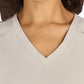 Women's 3-Pocket V-Neck Cardi Top - C101 - Khaki
