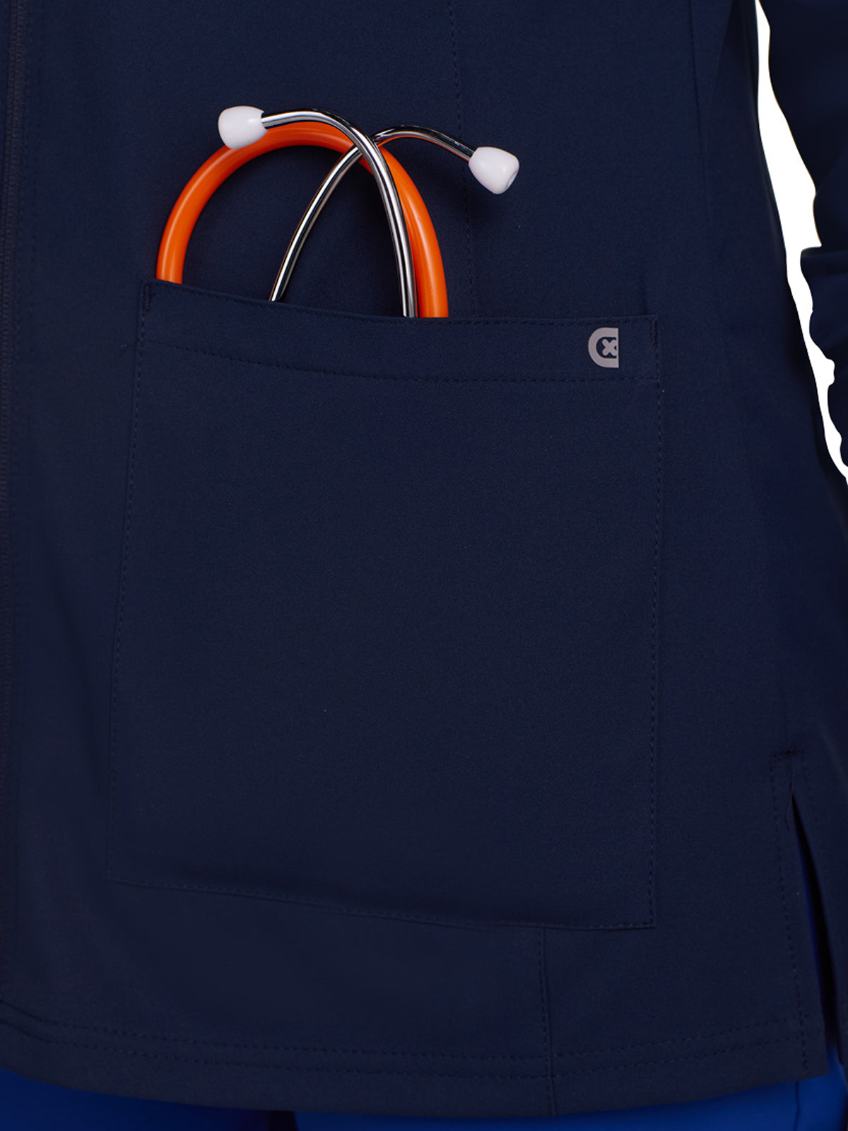 Women's 2-Pocket Zipper-Front Geneses Jacket - C400 - Navy