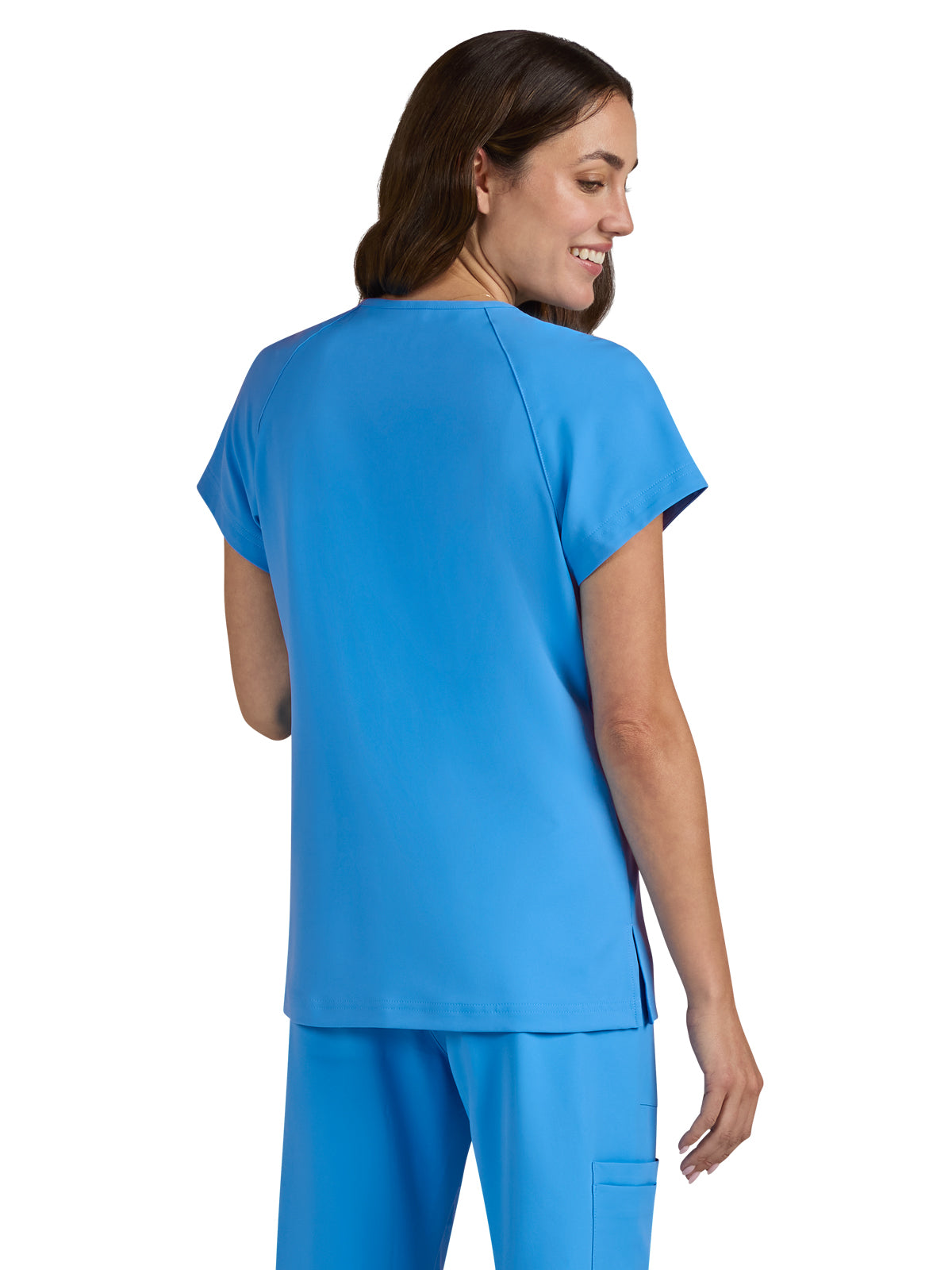 Women's Zipper Neck Ecstatic Top - S100 - Power Blue