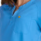 Women's Zipper Neck Ecstatic Top - S100 - Power Blue