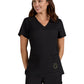 Women's 3-Pocket V-Neck Blissful Top - S101 - Black