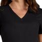 Women's 3-Pocket V-Neck Blissful Top - S101 - Black