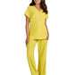 Women's 3-Pocket V-Neck Blissful Top - S101 - Loving Yellow