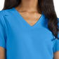 Women's 3-Pocket V-Neck Blissful Top - S101 - Power Blue