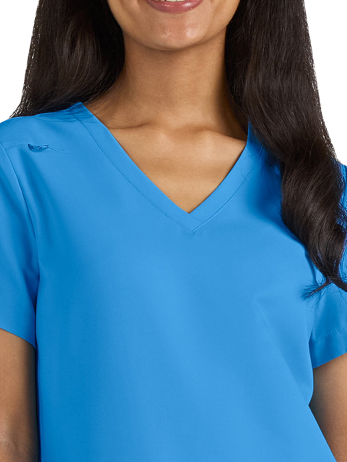 Women's 3-Pocket V-Neck Blissful Top - S101 - Power Blue