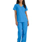 Women's 3-Pocket V-Neck Blissful Top - S101 - Power Blue