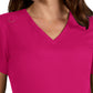 Women's 3-Pocket V-Neck Blissful Top - S101 - Elevated Pink