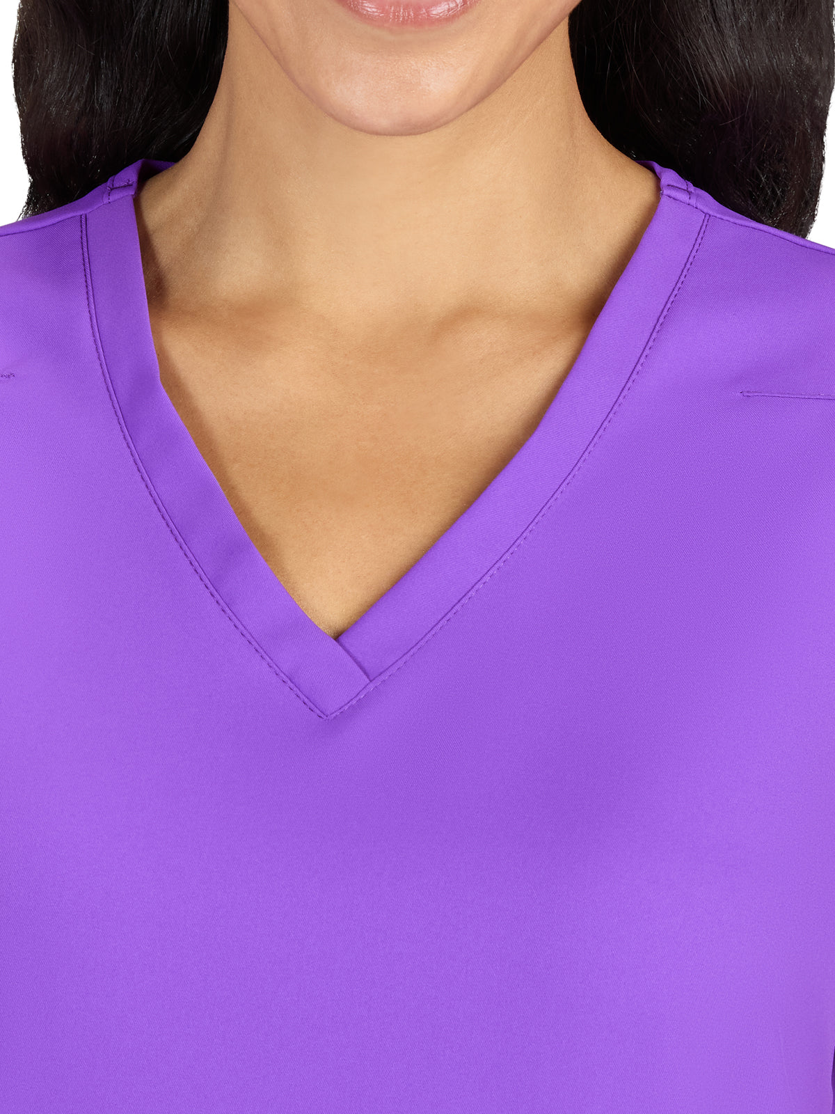 Women's 3-Pocket V-Neck Blissful Top - S101 - Purple Punch