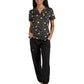 Women's Printed Split-Neck Amazed Top - S103PR - Doing Great