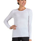 Women's Speckled Rib Smiley Face Elbow Tender Underscrub Tee - S104 - Confetti