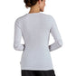 Women's Speckled Rib Smiley Face Elbow Tender Underscrub Tee - S104 - Confetti