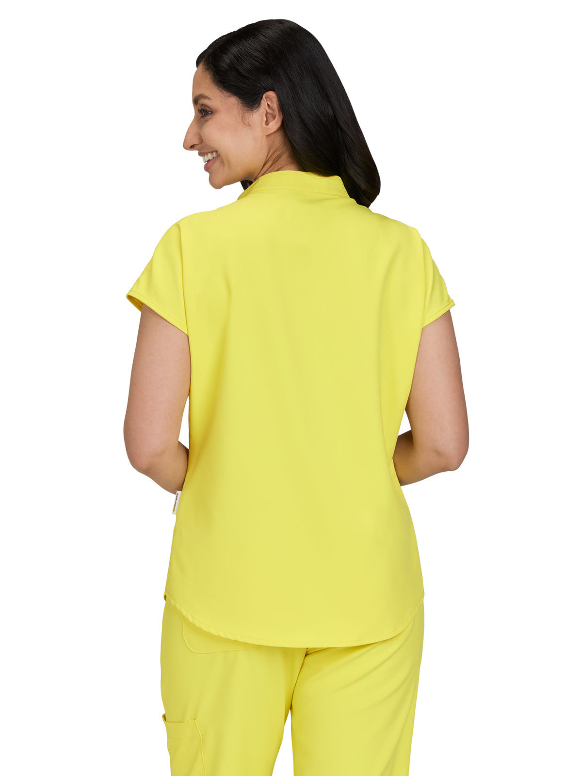 Women's 1-Pocket Split Neck Dolman Sleeve Limited Edition Dreamy Top - S105L - Loving Yellow