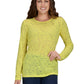 Women's Smiley Face Burnout Design Long Sleeve Kind Underscrub Tee - S106PR - Loving Yellow