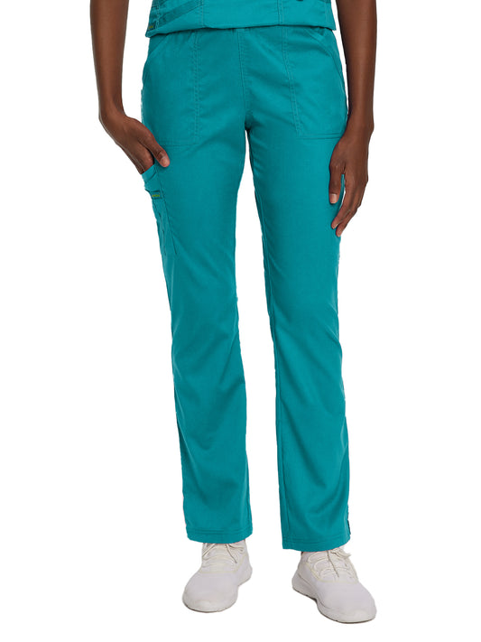 Women's 5-Pocket Straight Leg Cargo Pant - 2042 - Teal